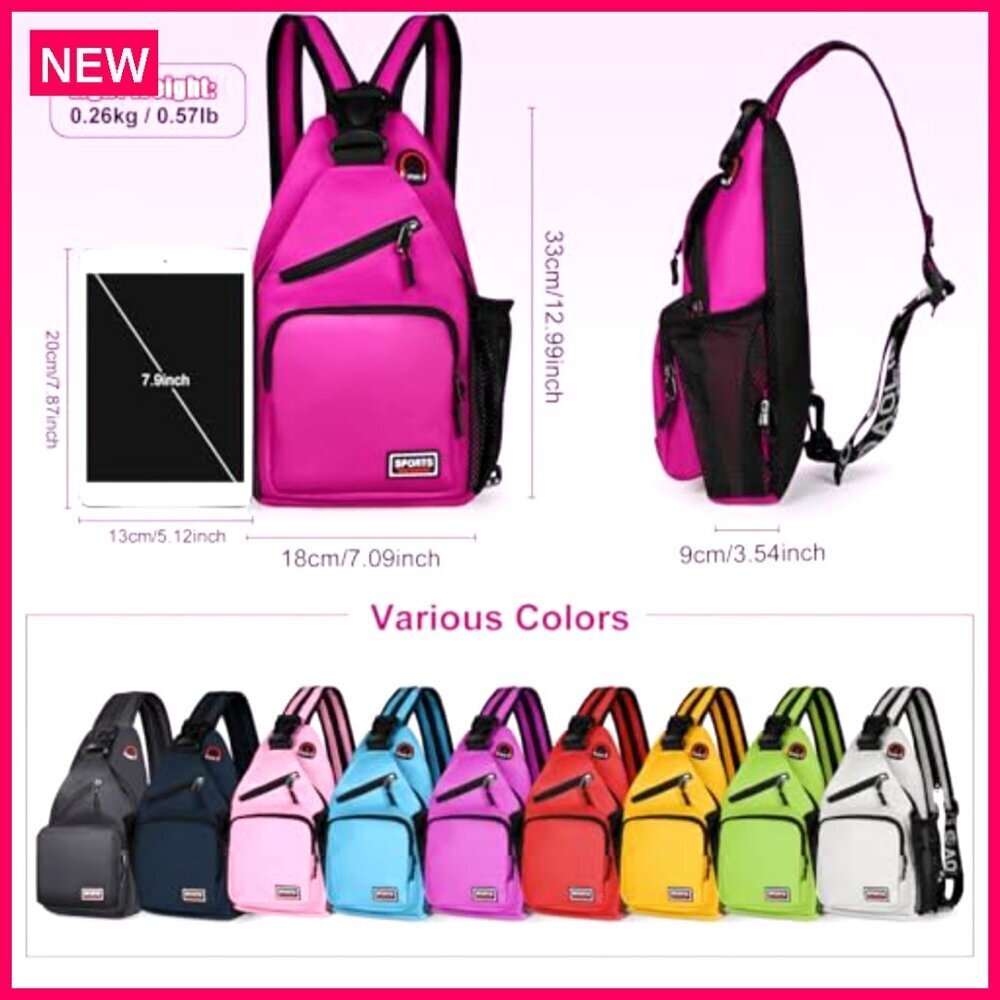 Convertible Sling Backpack Daypack, Waterproof Oxford, 13x7.8x3.5in, Tablet - Picture 3 of 7